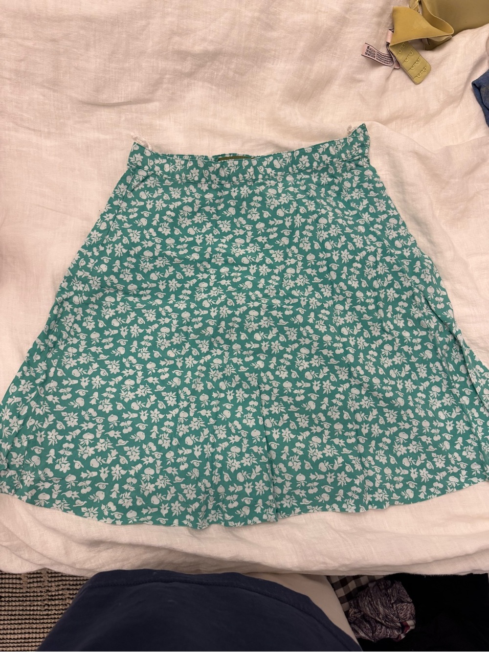 Vintage Esprit Garden Print Green Mini-skirt
